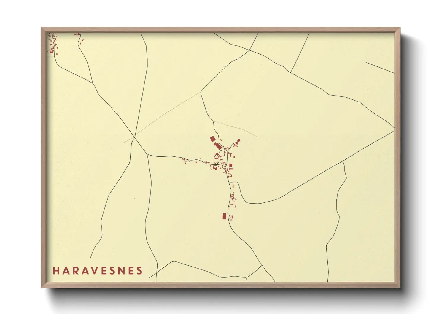 Une affiche de carte sur Haravesnes