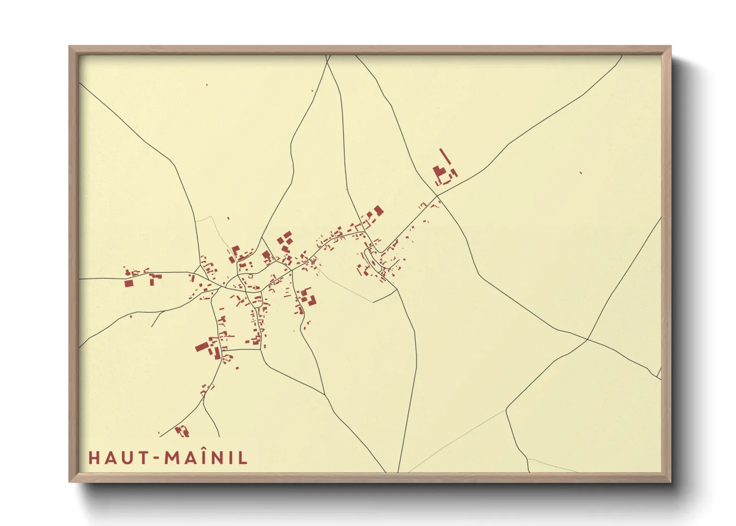 Une affiche de carte sur Haut-Maînil