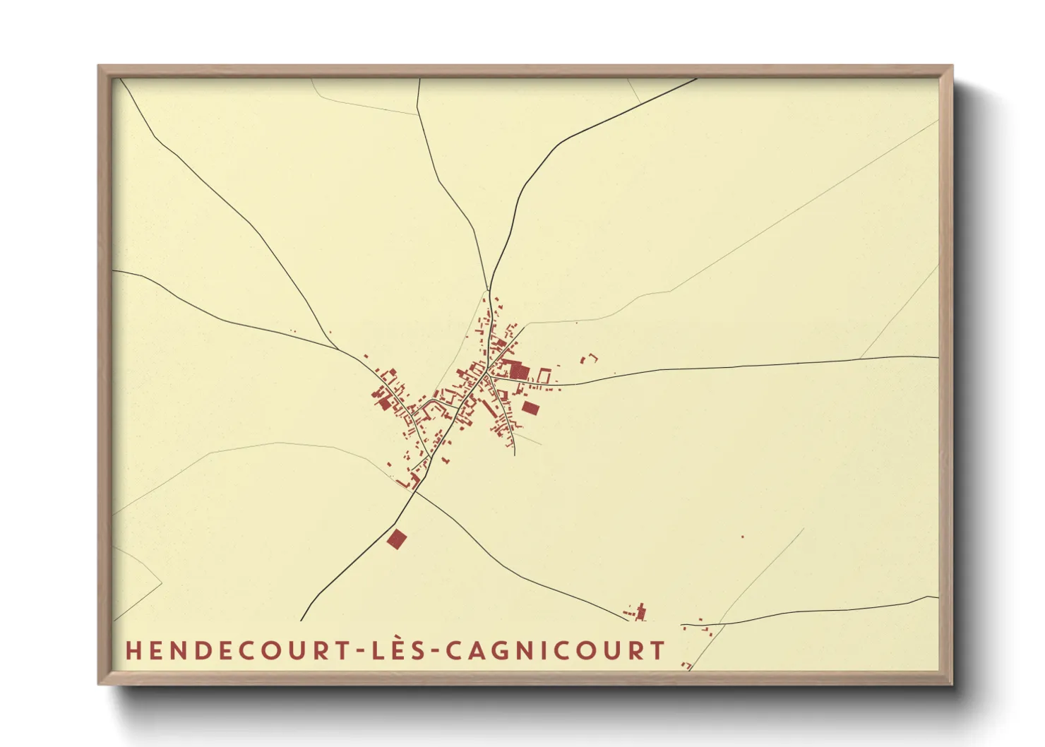 Une affiche de carte sur Hendecourt-lès-Cagnicourt