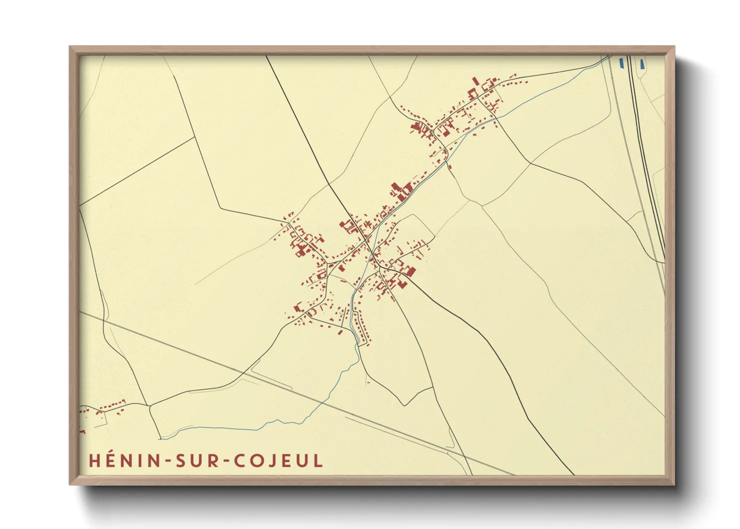 Une affiche de carte sur Hénin-sur-Cojeul