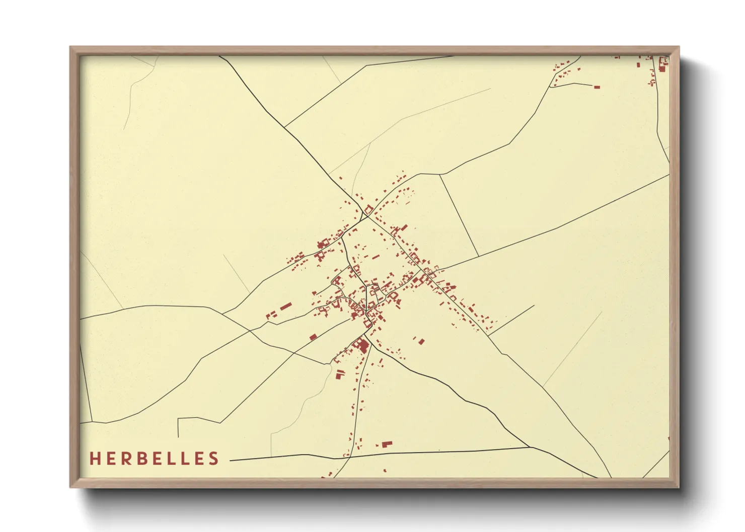 Une affiche de carte sur Herbelles