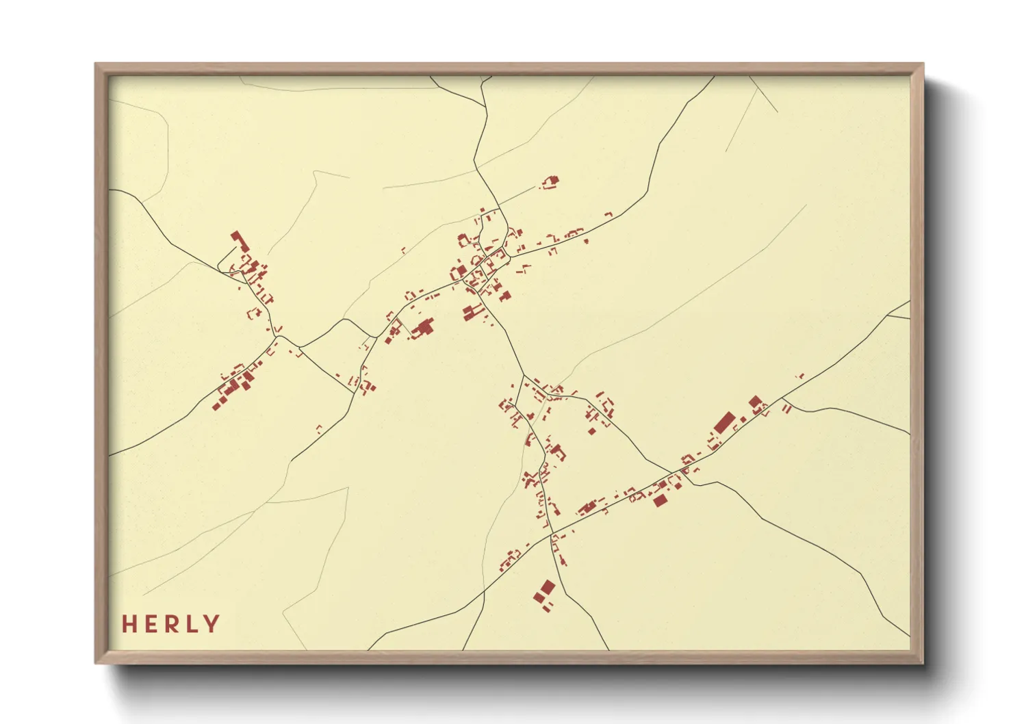 Une affiche de carte sur Herly