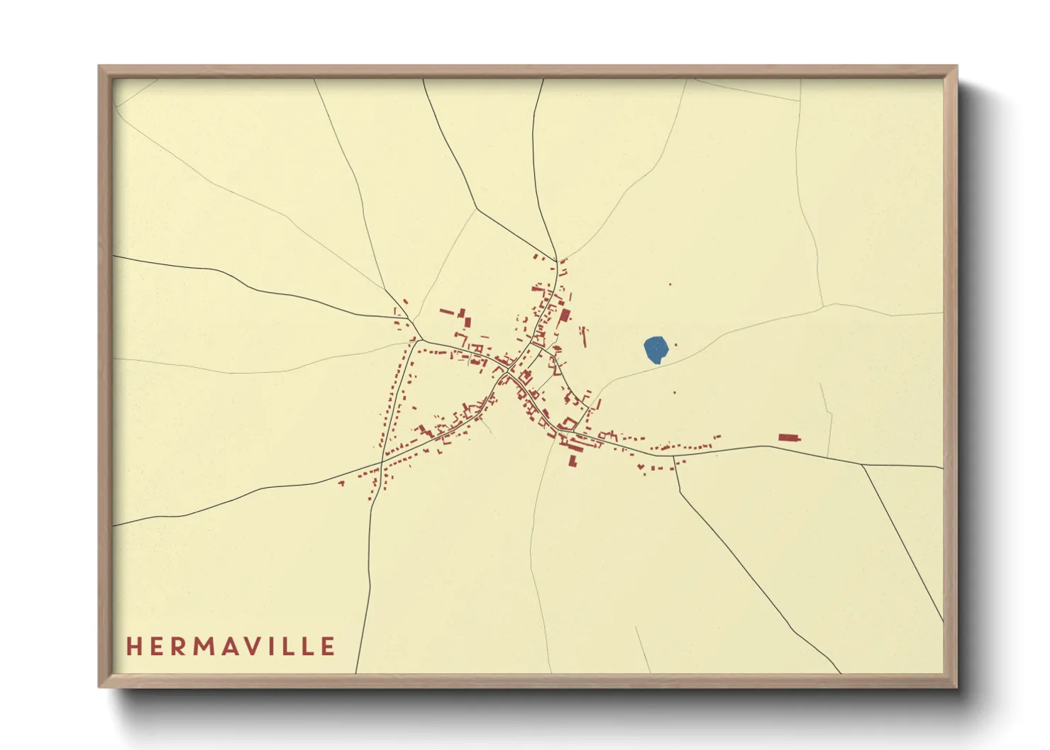 Une affiche de carte sur Hermaville