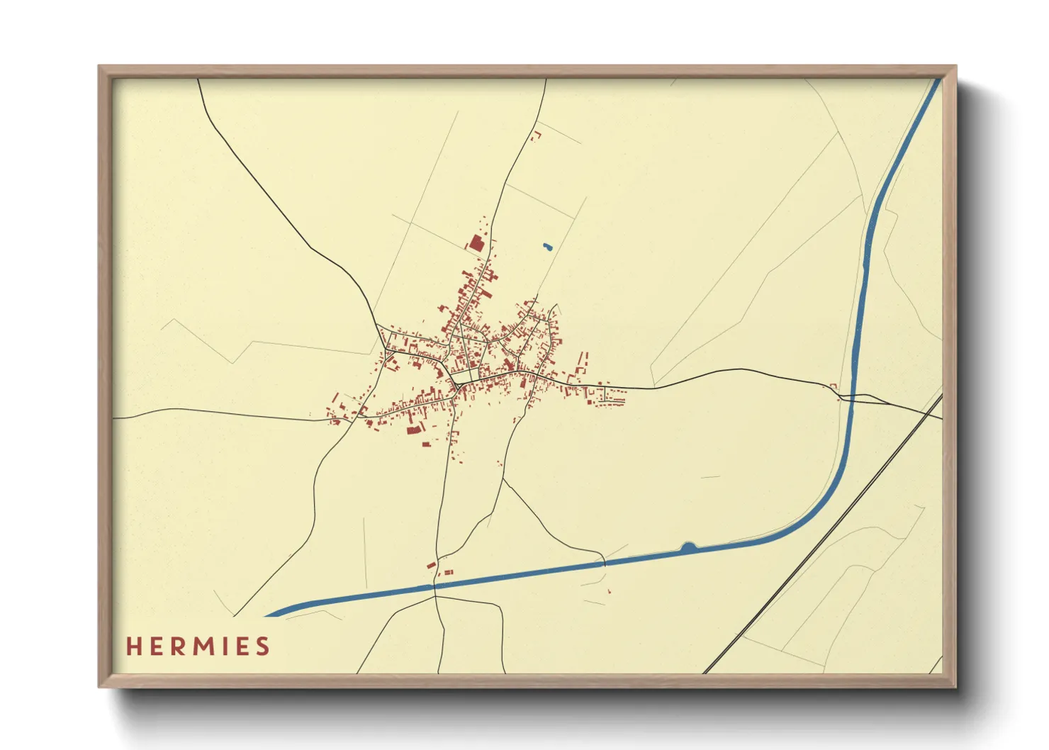 Une affiche de carte sur Hermies