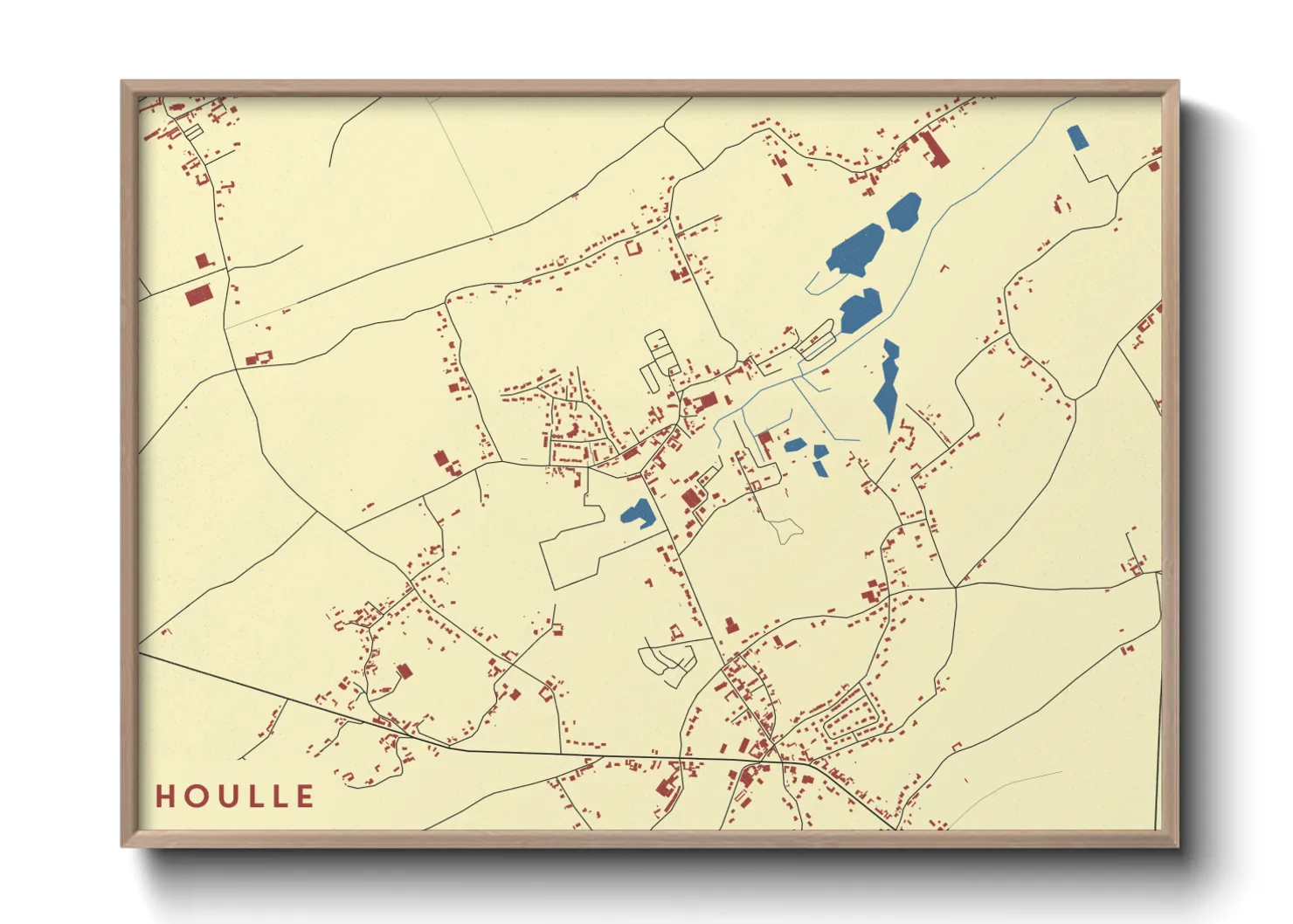 Une affiche de carte sur Houlle
