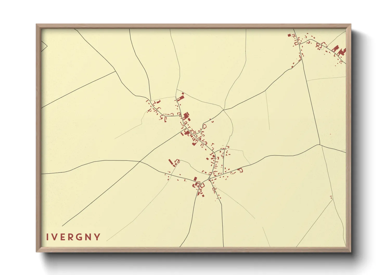 Une affiche de carte sur Ivergny