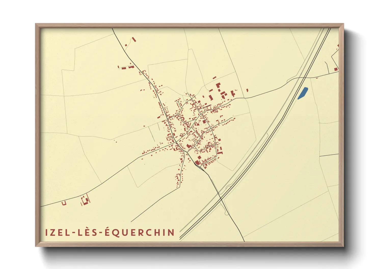 Une affiche de carte sur Izel-lès-Équerchin