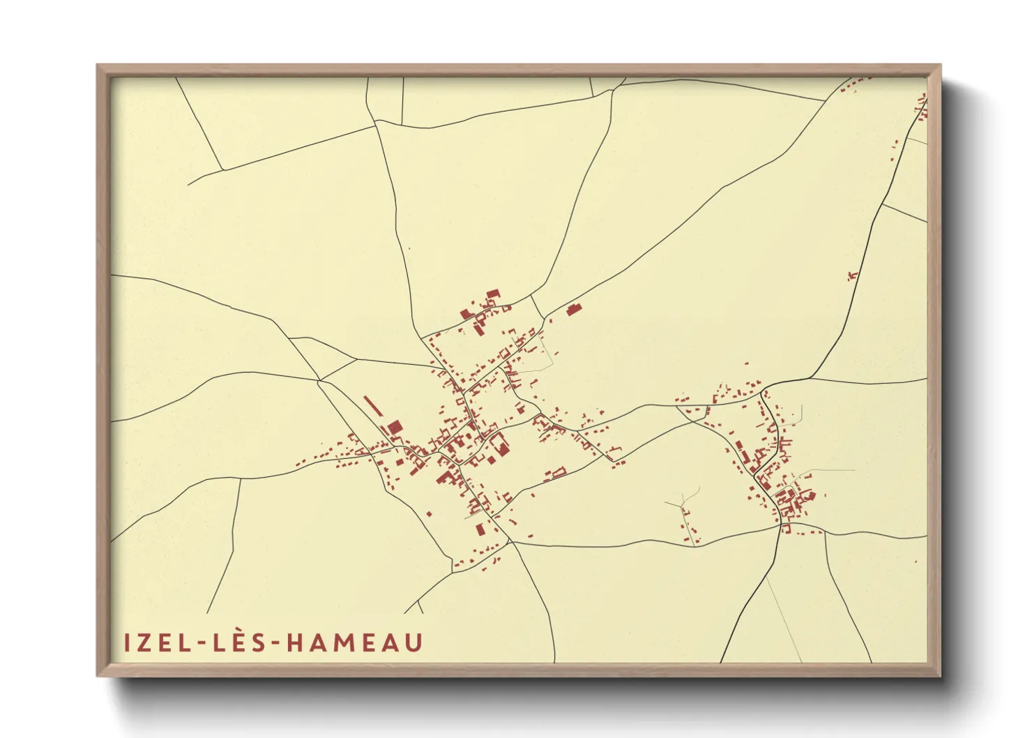 Une affiche de carte sur Izel-lès-Hameau