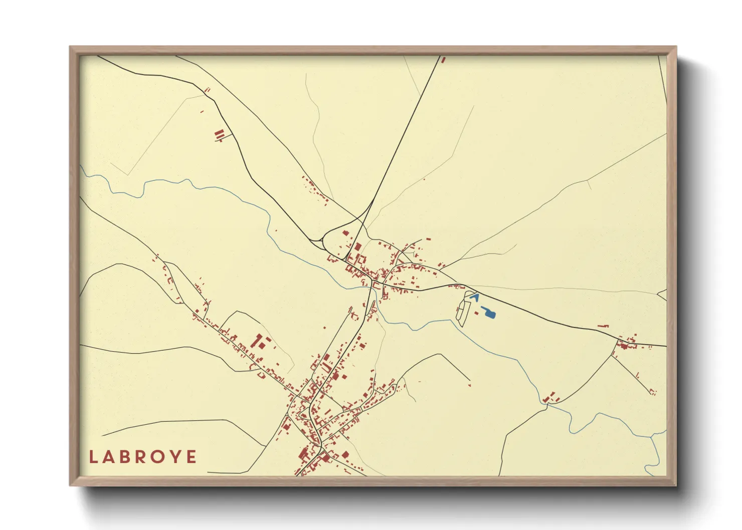 Une affiche de carte sur Labroye