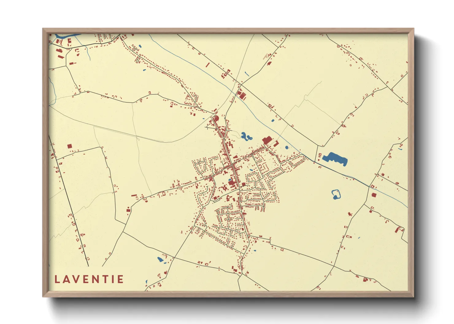 Une affiche de carte sur Laventie