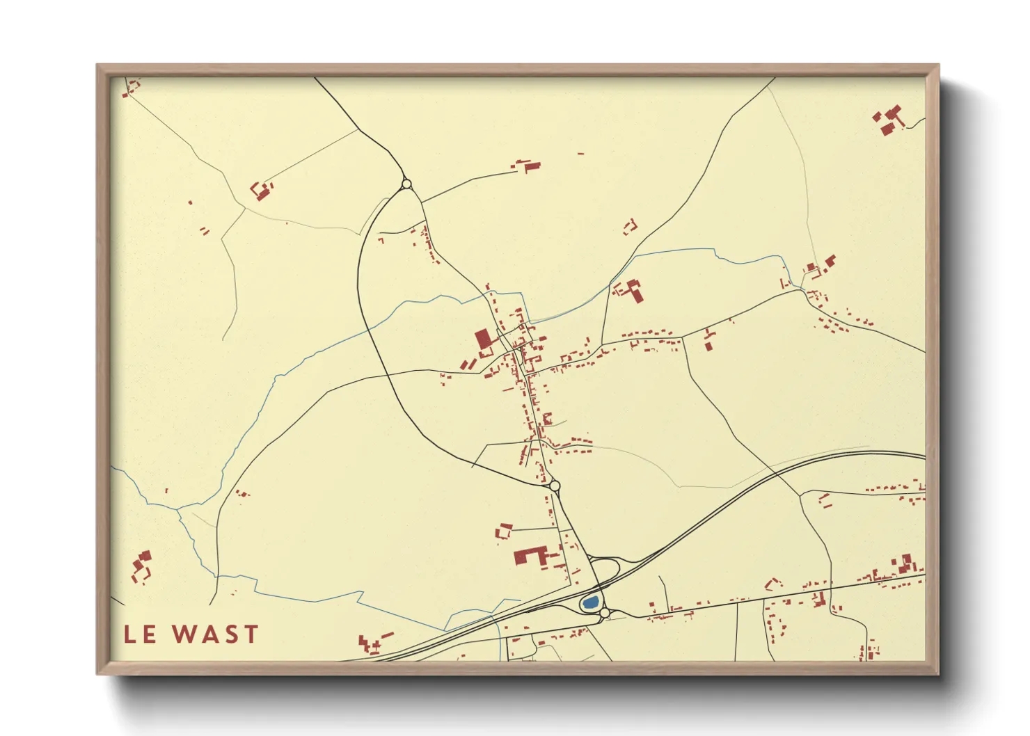 Une affiche de carte sur Le Wast