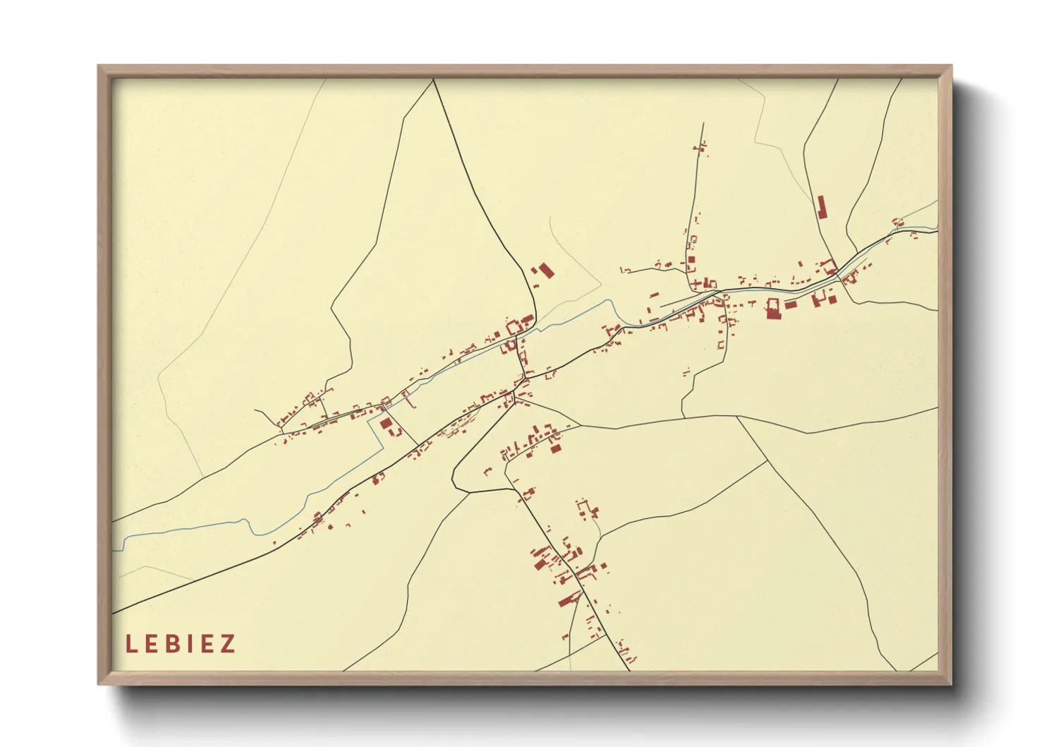 Une affiche de carte sur Lebiez