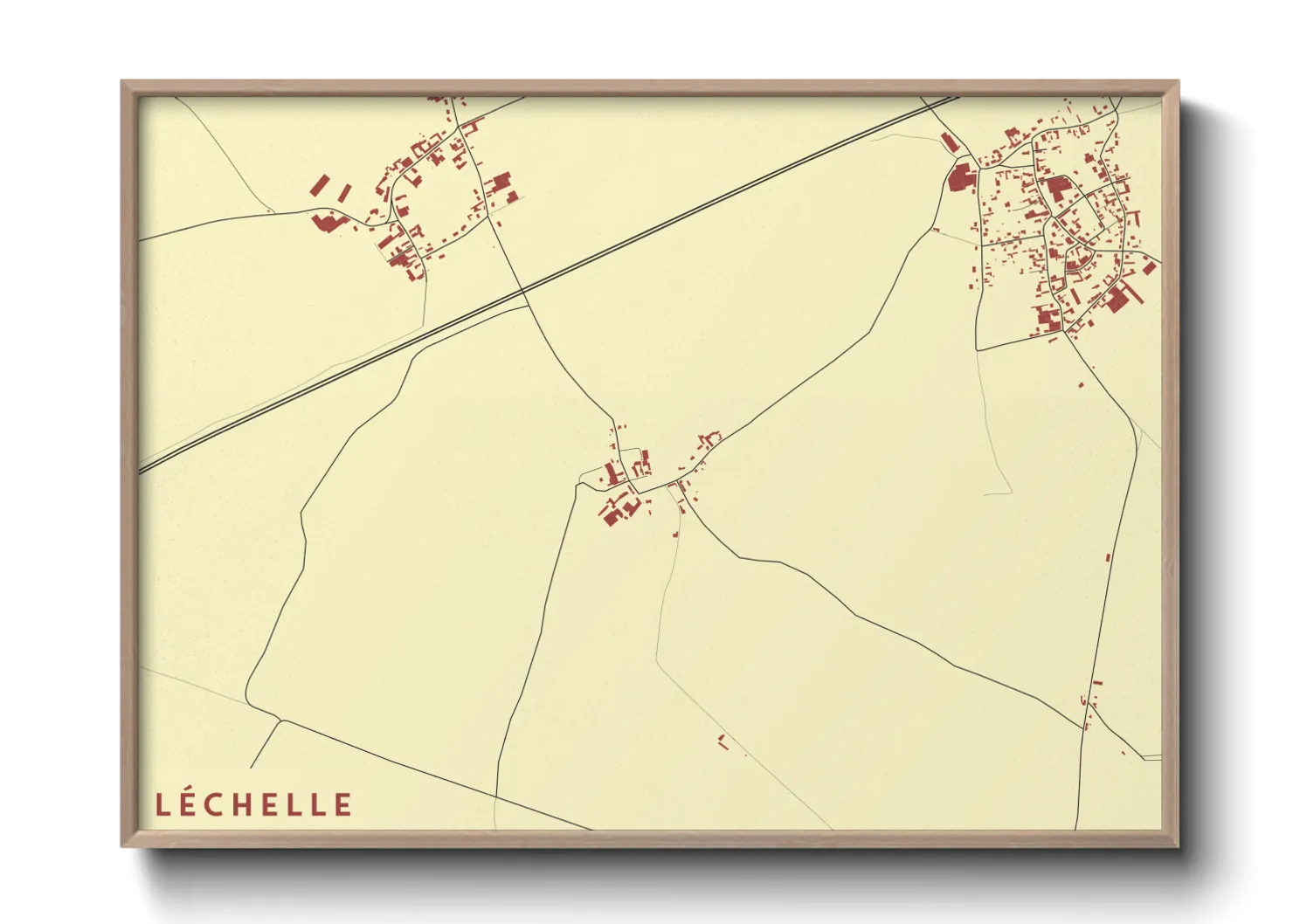 Une affiche de carte sur Léchelle