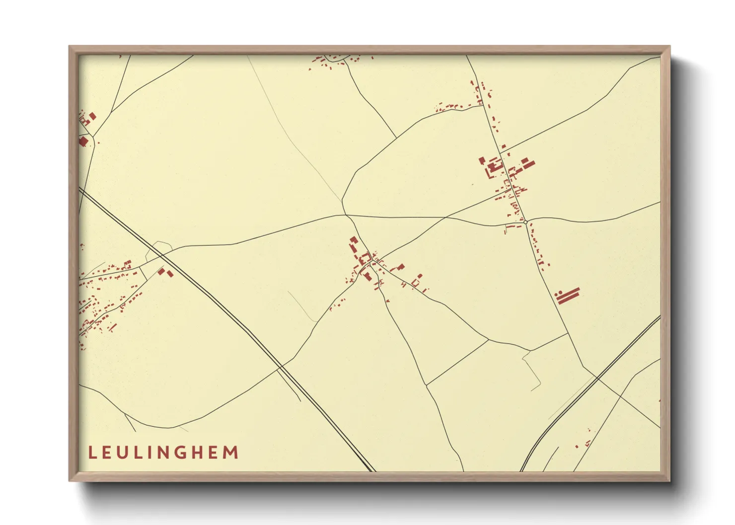 Une affiche de carte sur Leulinghem