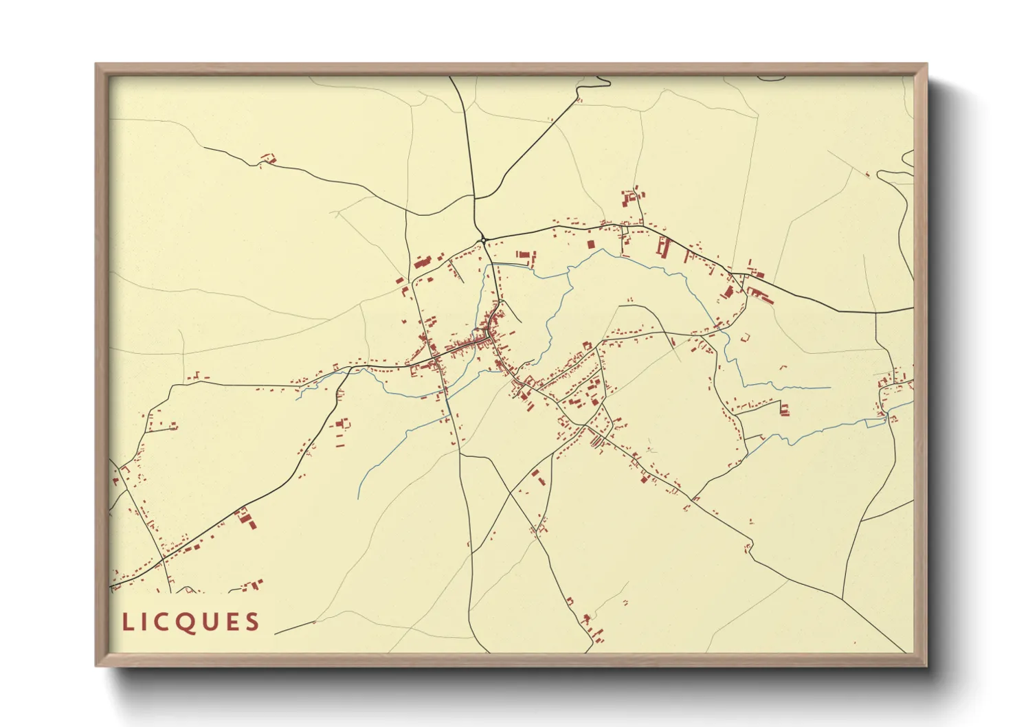 Une affiche de carte sur Licques
