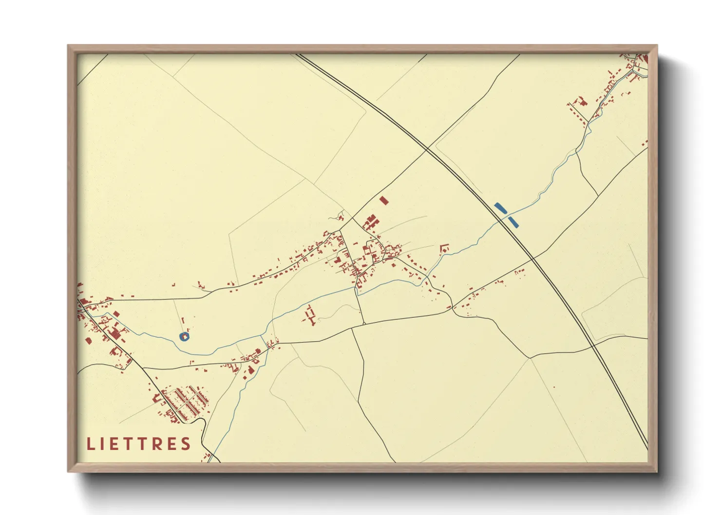 Une affiche de carte sur Liettres