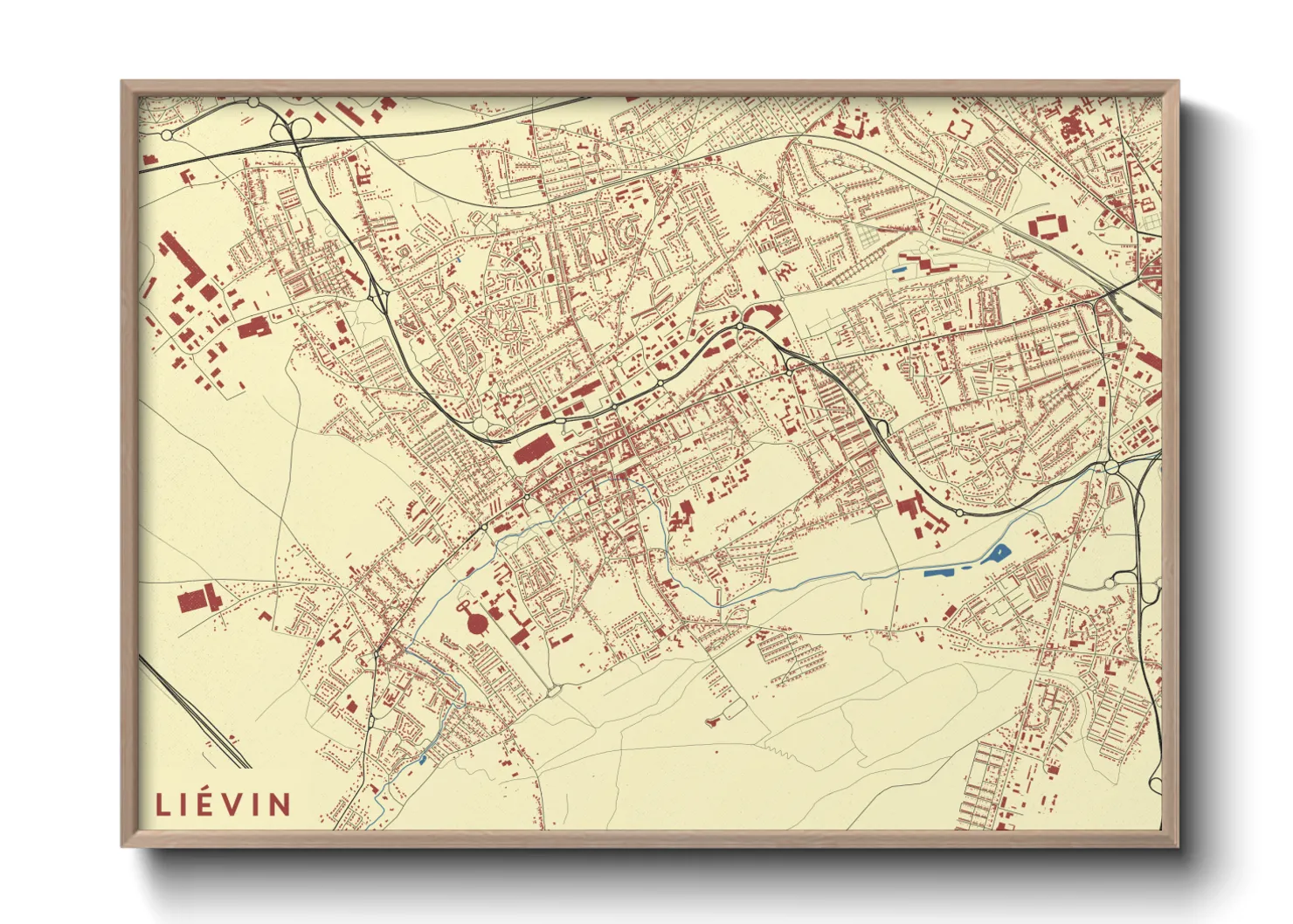 Une affiche de carte sur Liévin