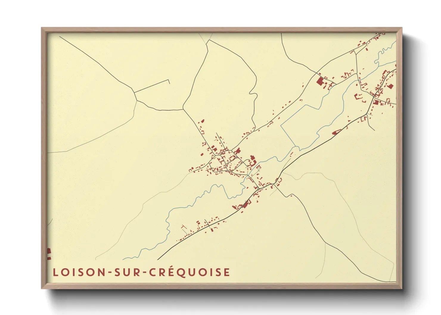 Une affiche de carte sur Loison-sur-Créquoise