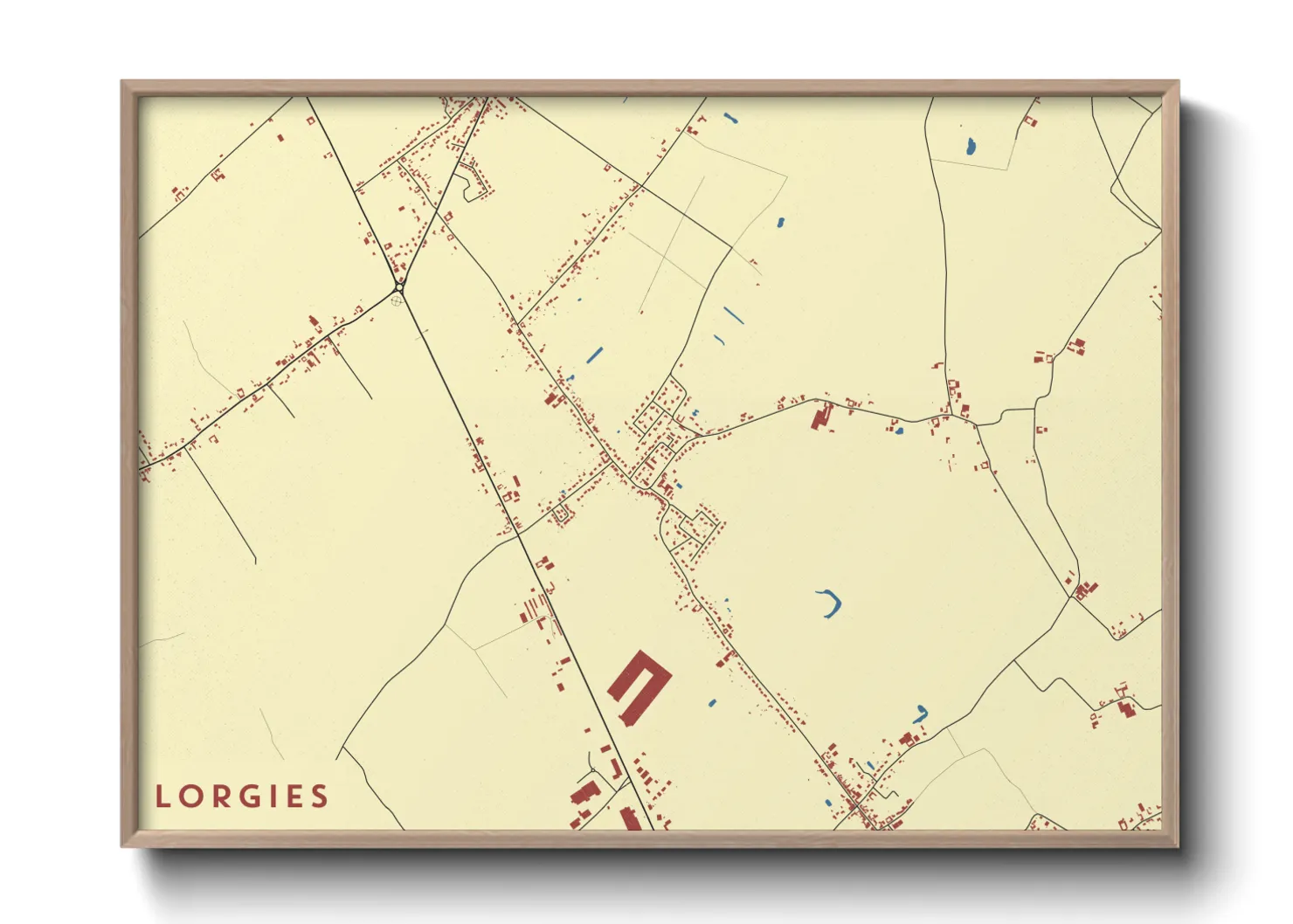 Une affiche de carte sur Lorgies