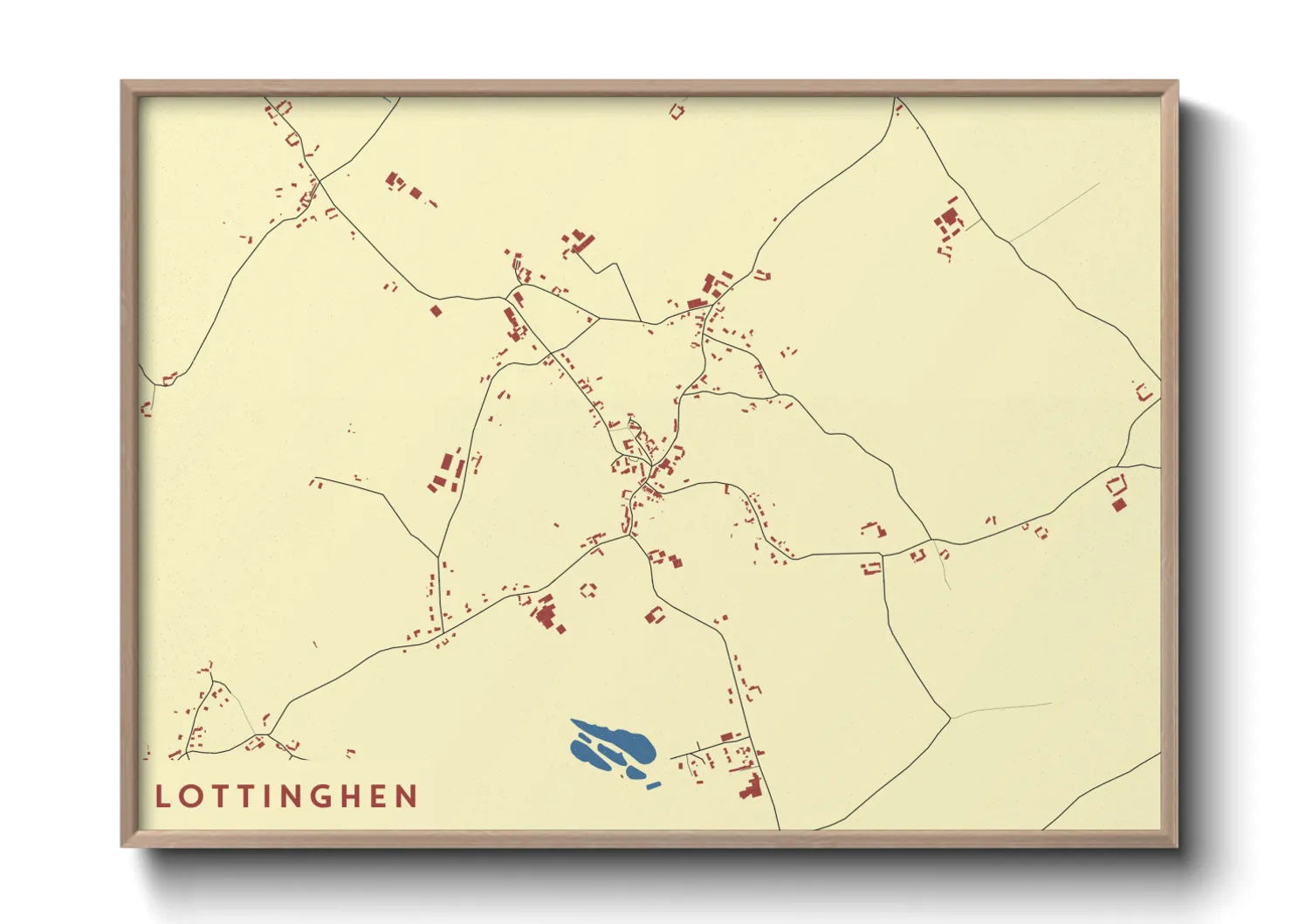Une affiche de carte sur Lottinghen