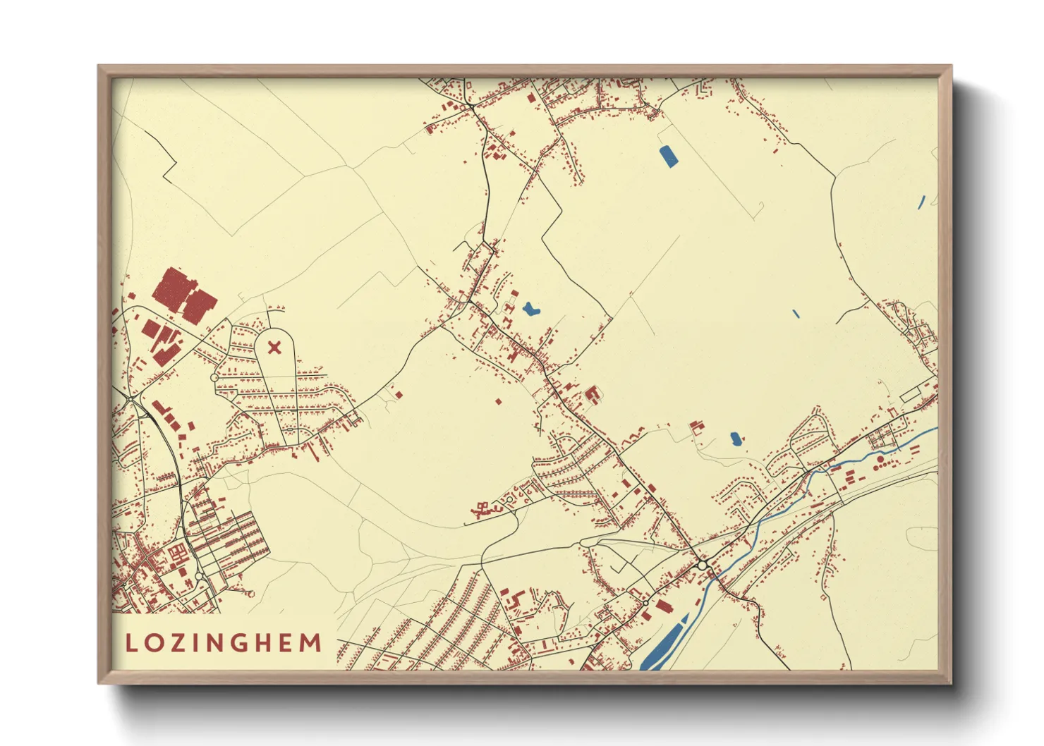Une affiche de carte sur Lozinghem