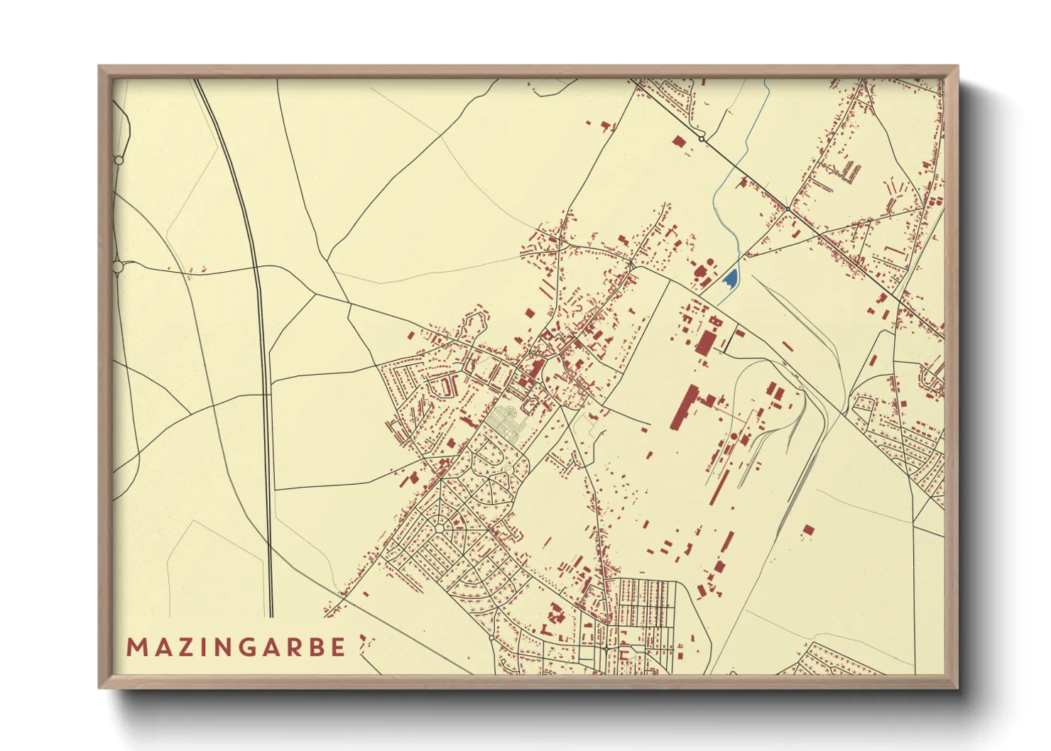 Une affiche de carte sur Mazingarbe