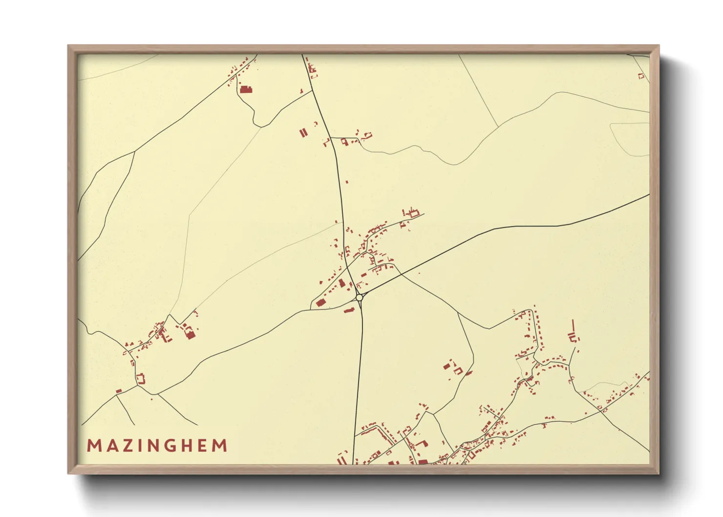 Une affiche de carte sur Mazinghem