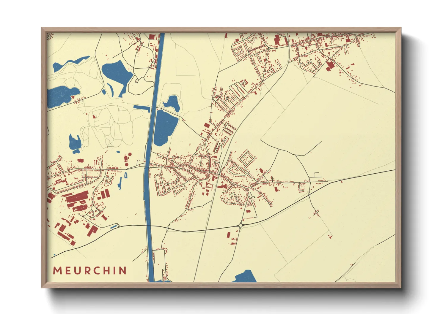 Une affiche de carte sur Meurchin