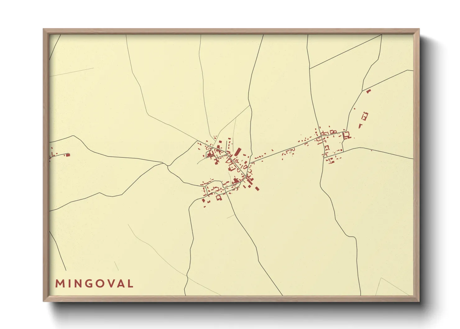 Une affiche de carte sur Mingoval