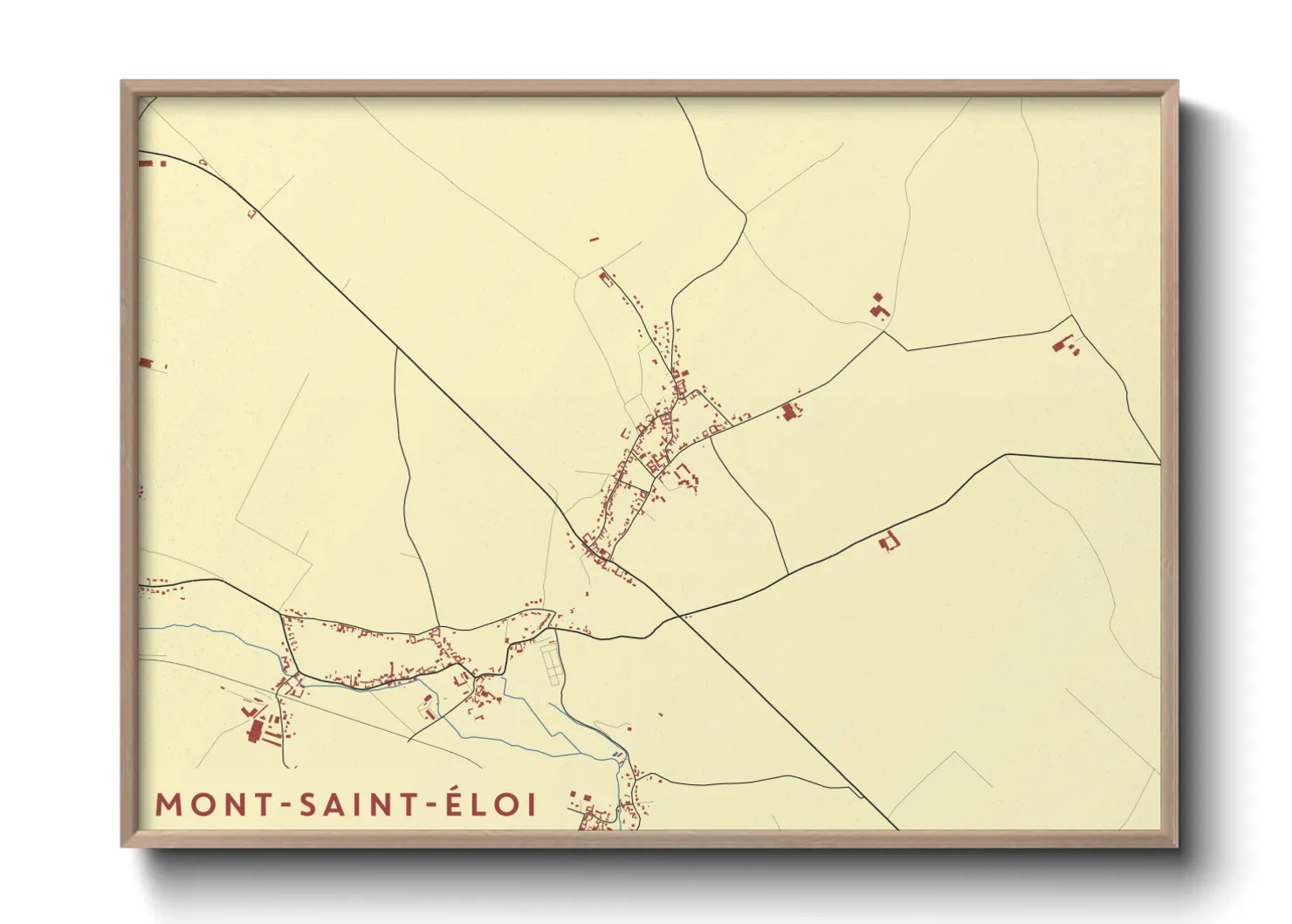 Une affiche de carte sur Mont-Saint-Éloi