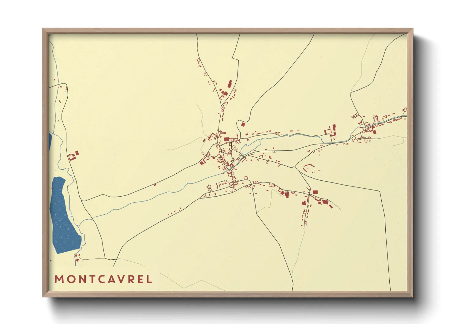 Une affiche de carte sur Montcavrel