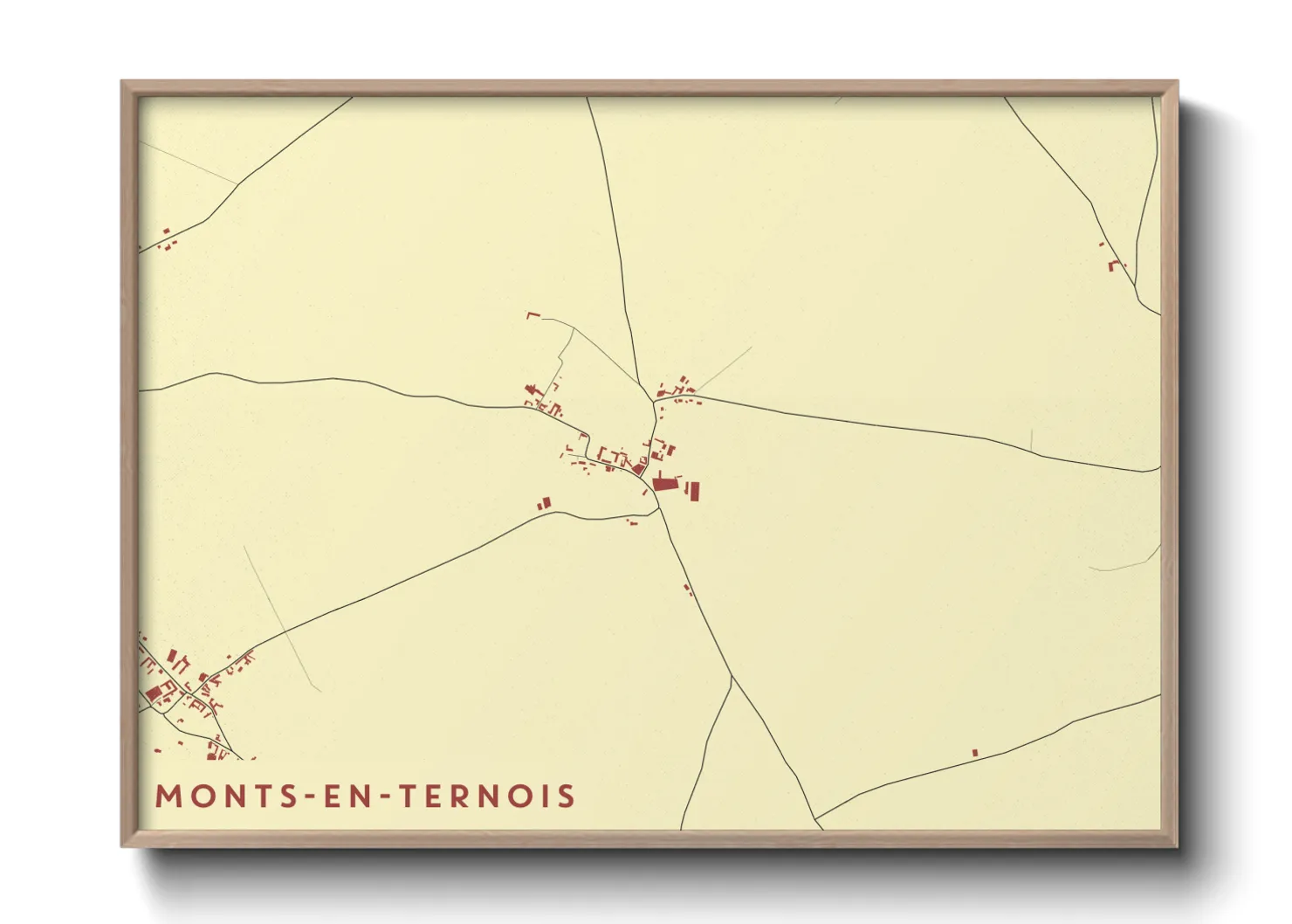 Une affiche de carte sur Monts-en-Ternois