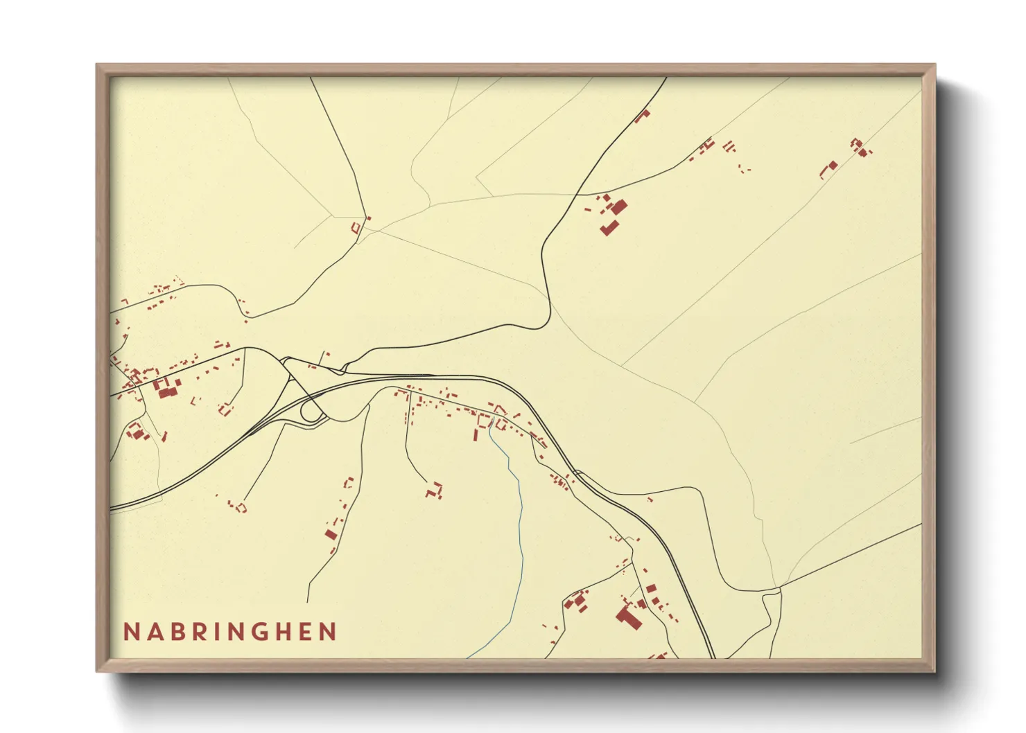 Une affiche de carte sur Nabringhen