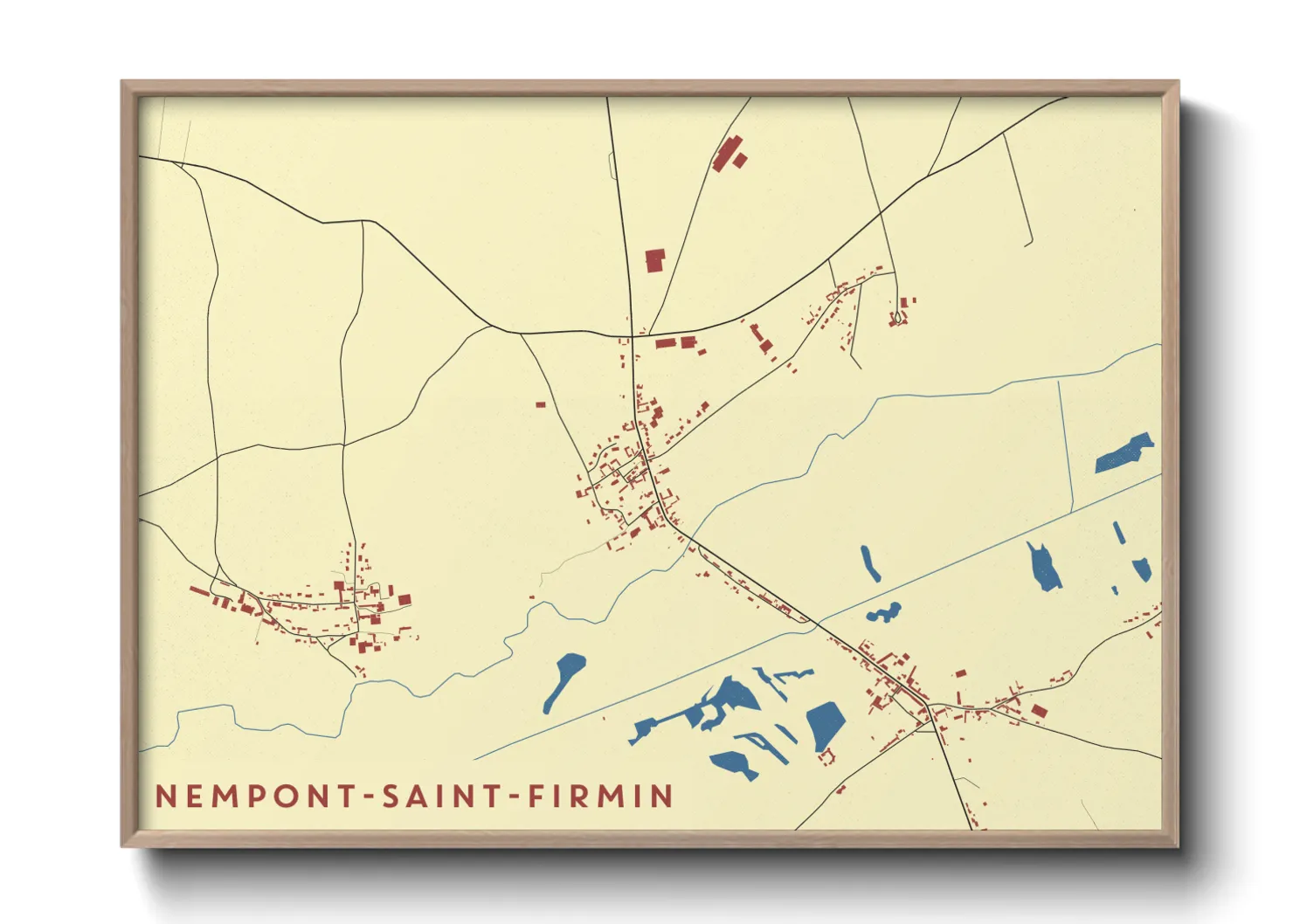 Une affiche de carte sur Nempont-Saint-Firmin