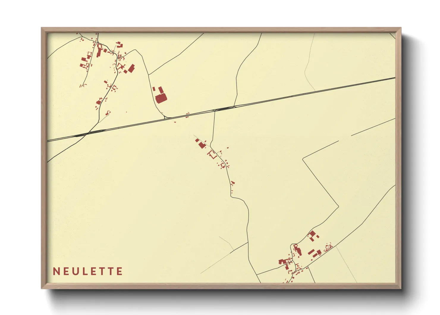 Une affiche de carte sur Neulette