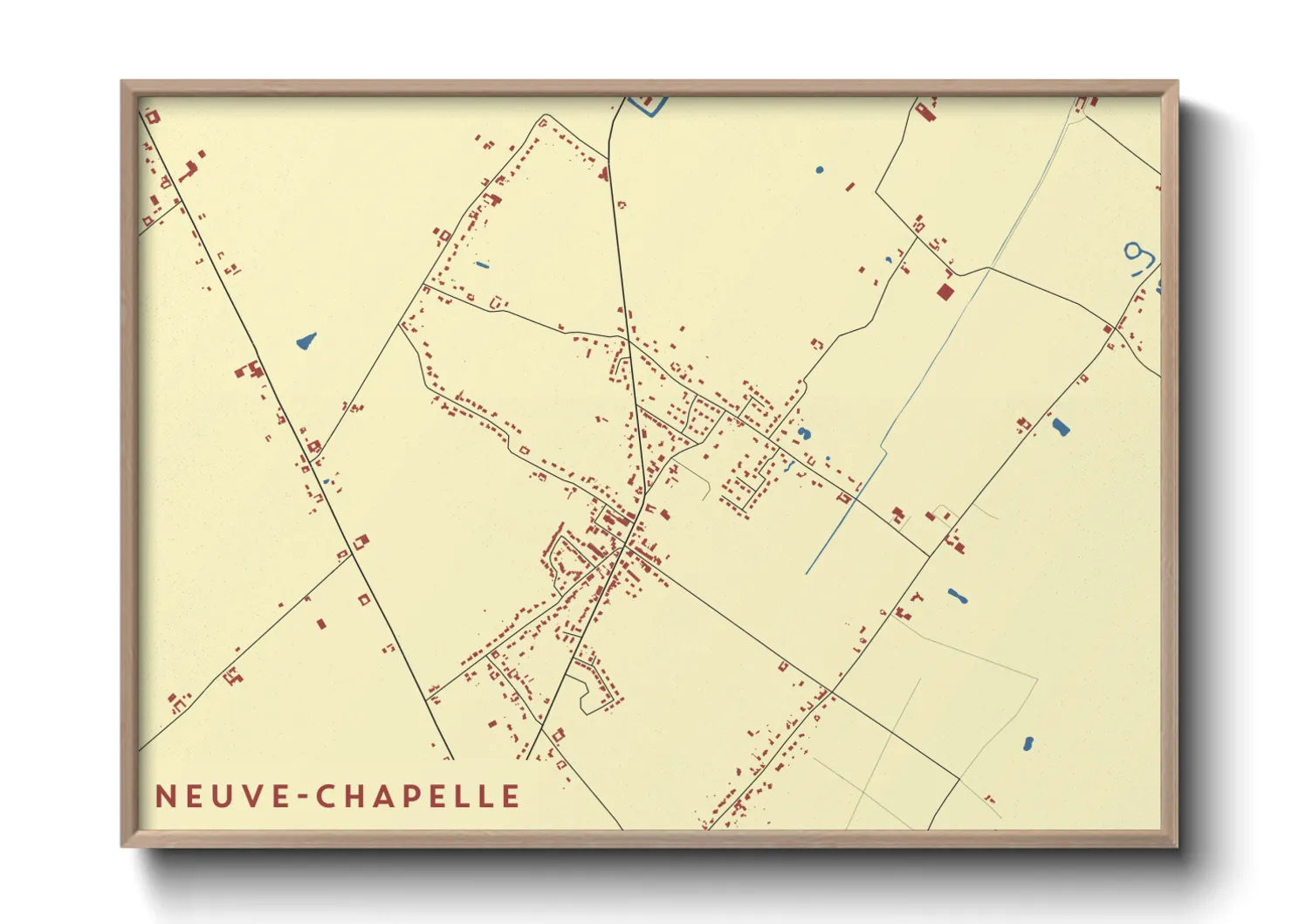 Une affiche de carte sur Neuve-Chapelle