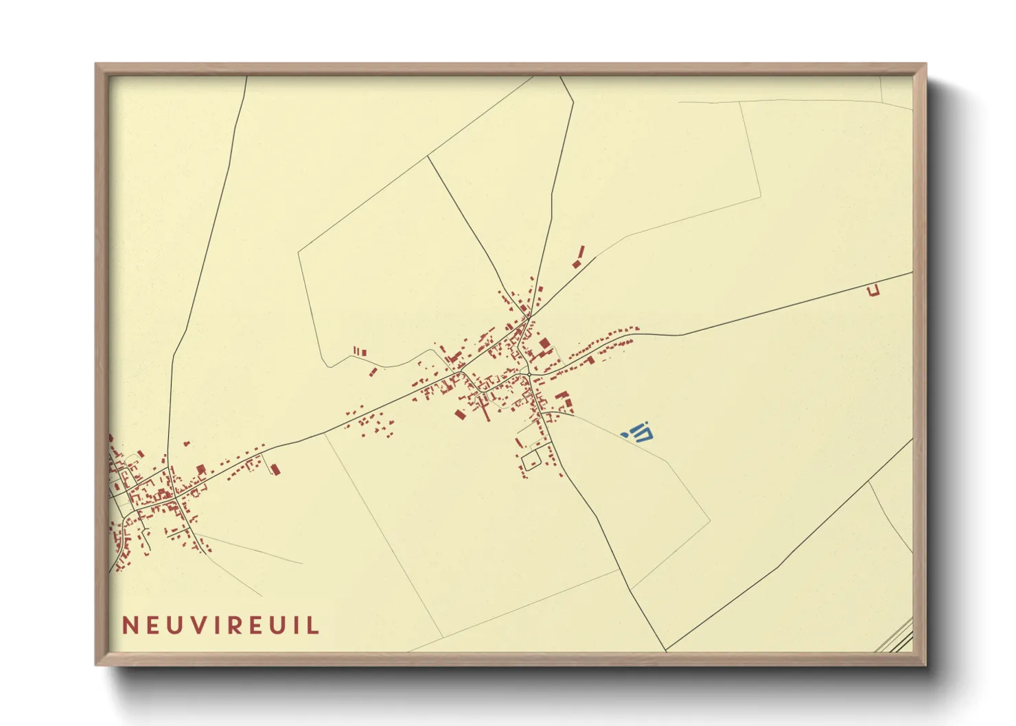 Une affiche de carte sur Neuvireuil