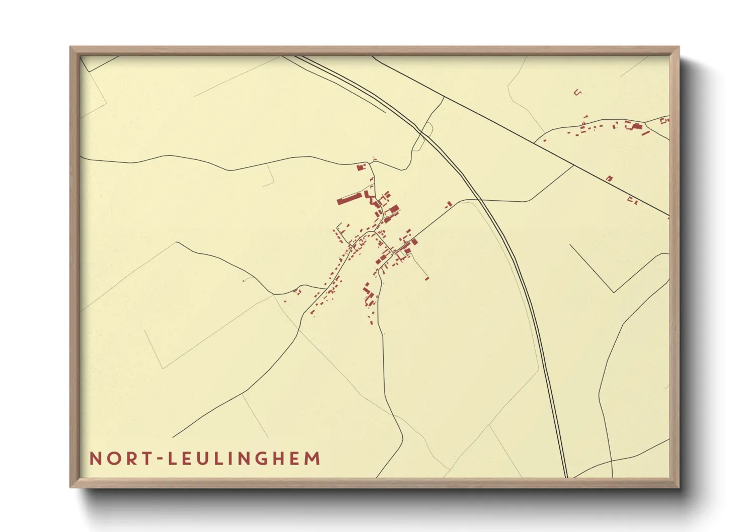 Une affiche de carte sur Nort-Leulinghem