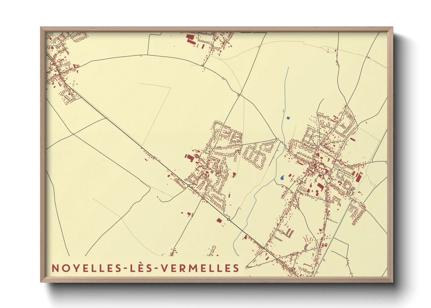 Une affiche de carte sur Noyelles-lès-Vermelles