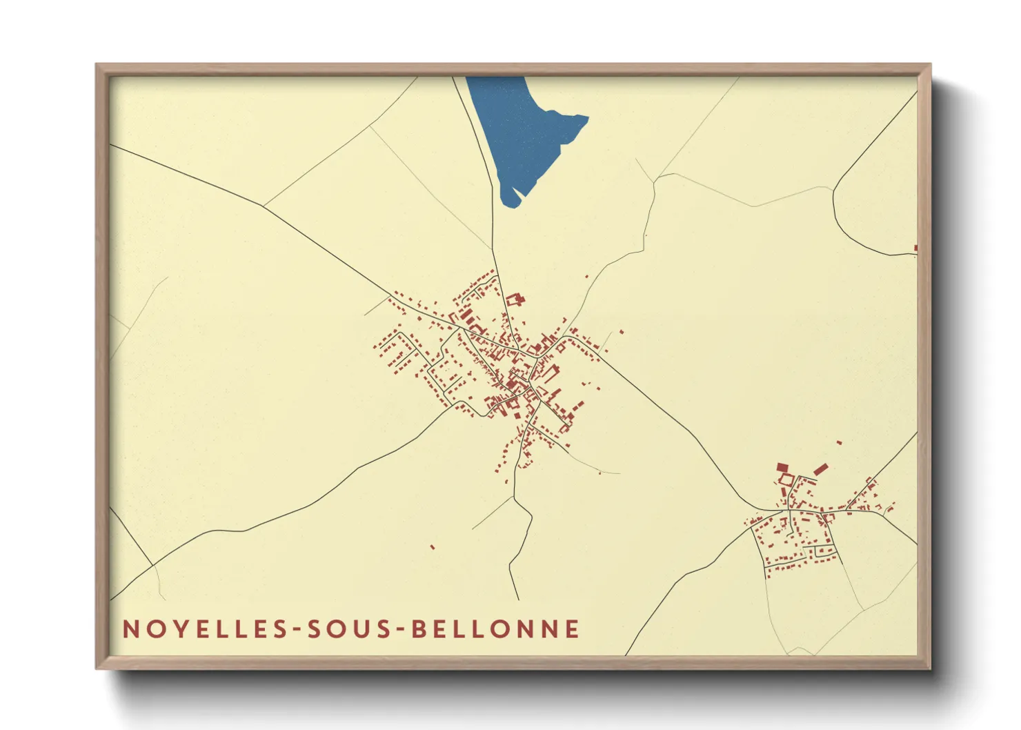 Une affiche de carte sur Noyelles-sous-Bellonne