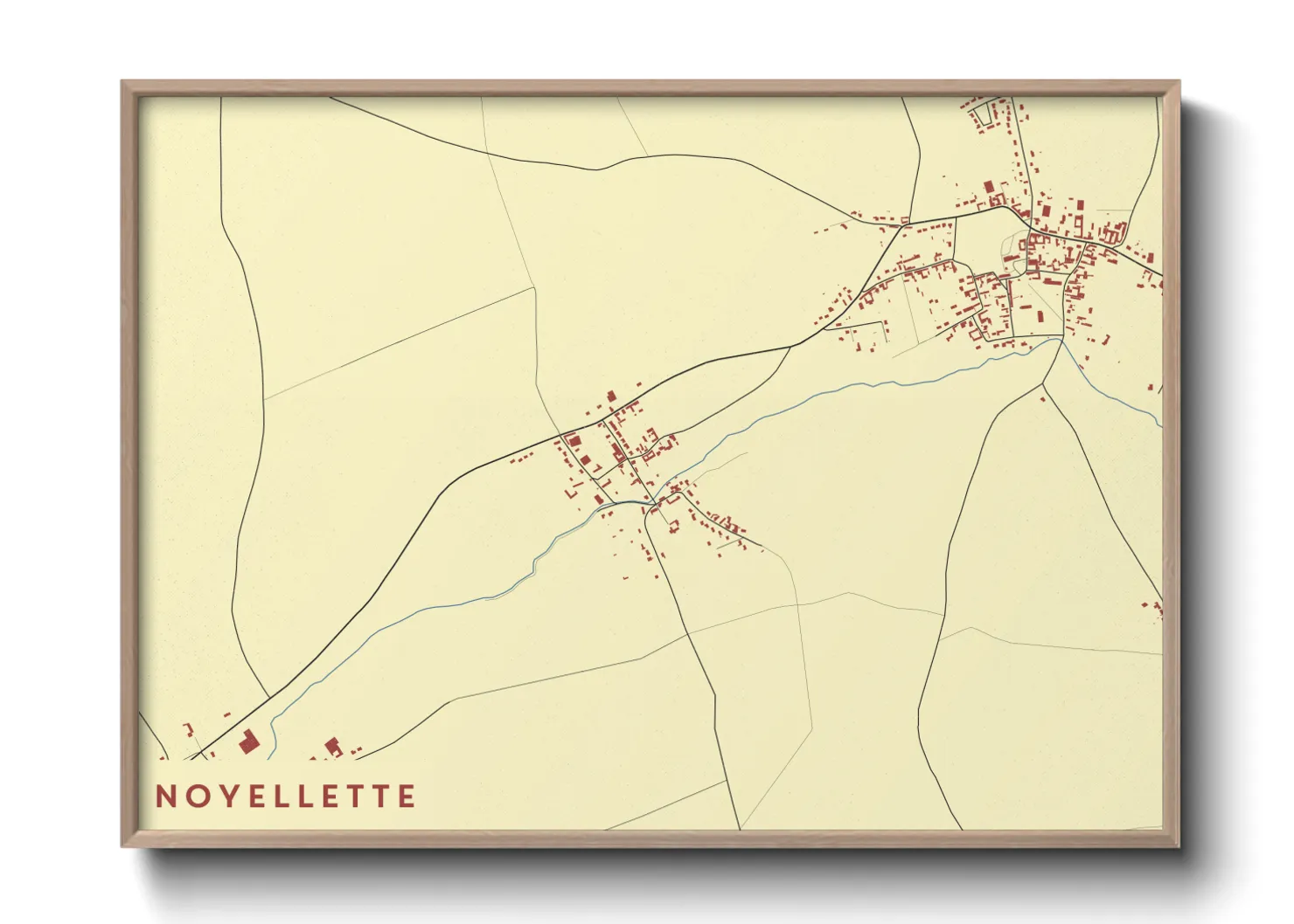Une affiche de carte sur Noyellette
