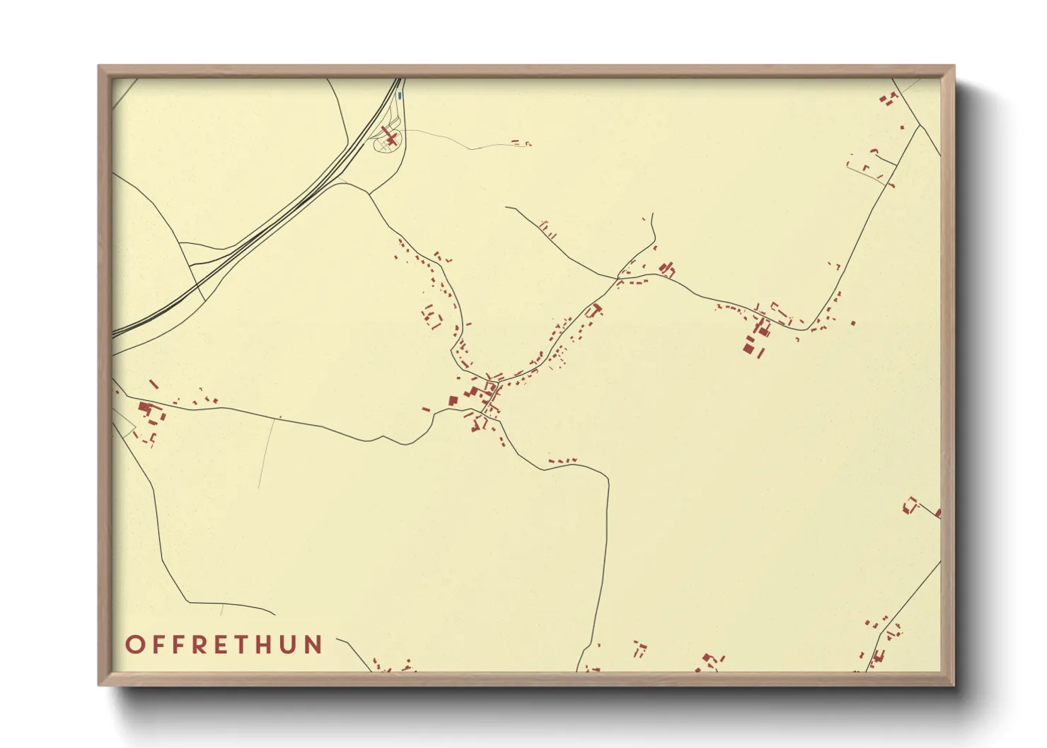 Une affiche de carte sur Offrethun