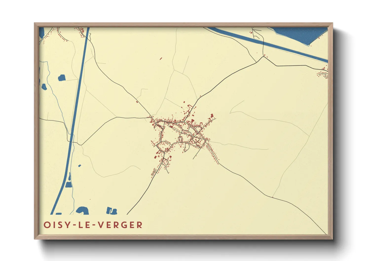 Une affiche de carte sur Oisy-le-Verger