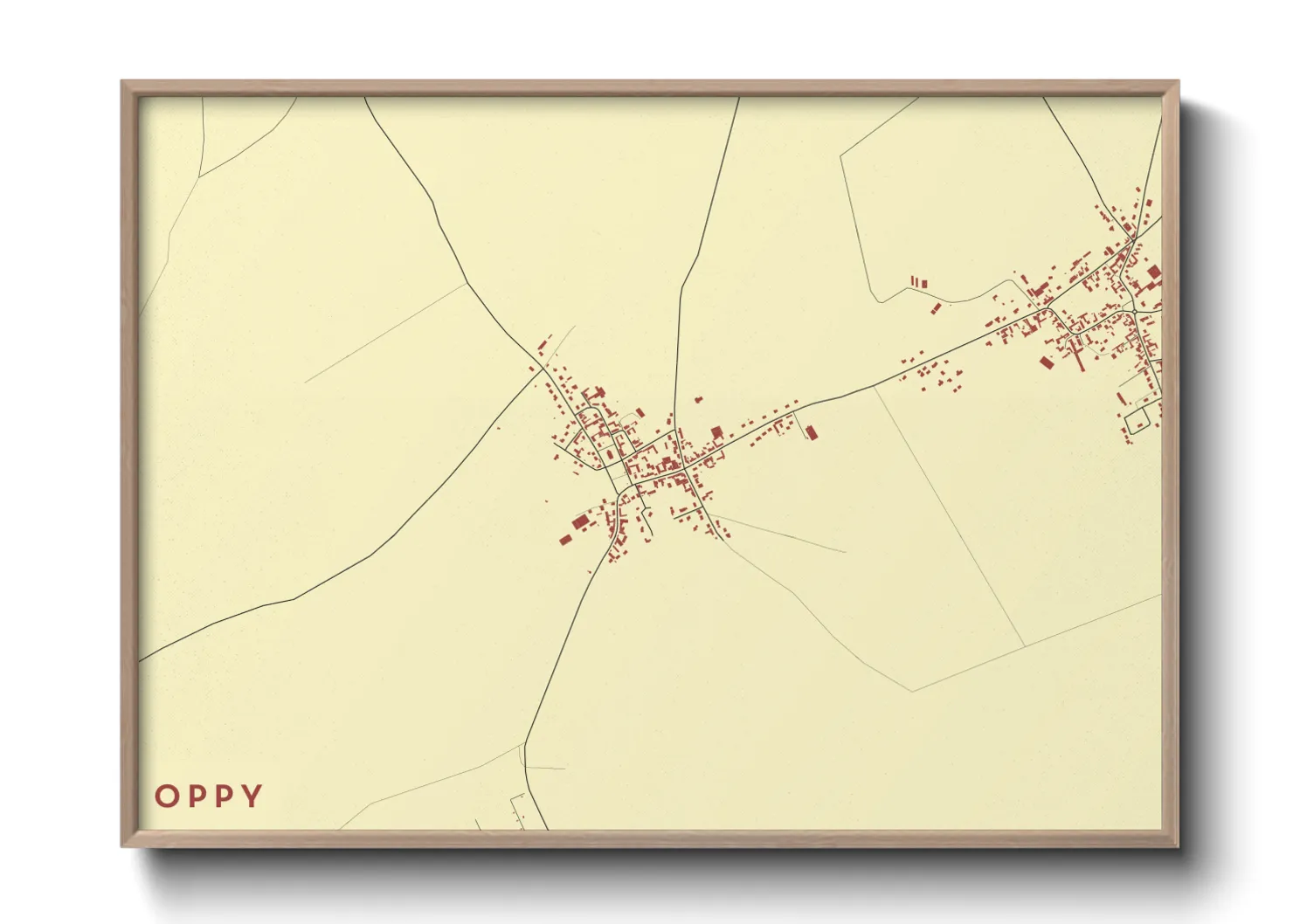 Une affiche de carte sur Oppy