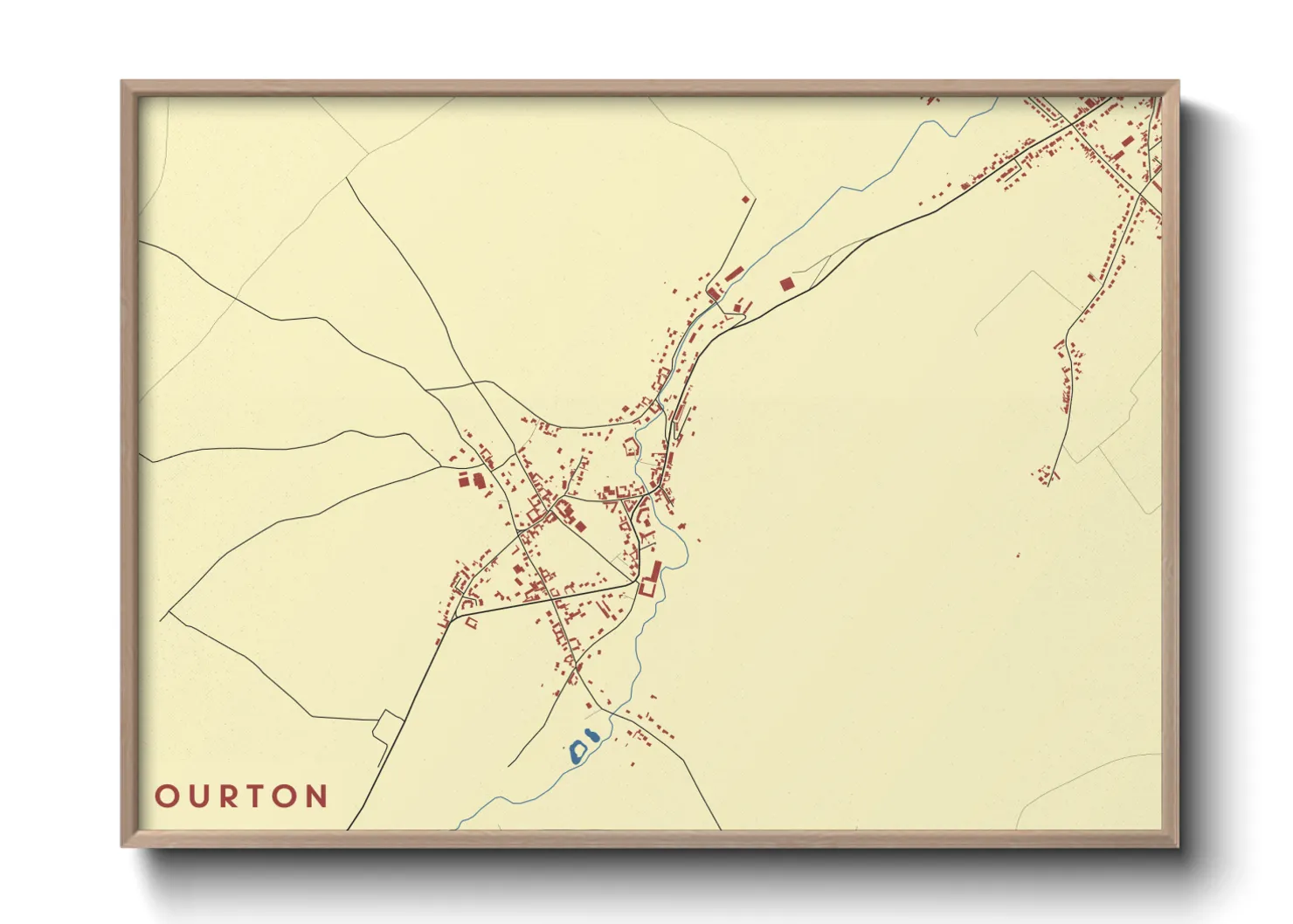 Une affiche de carte sur Ourton