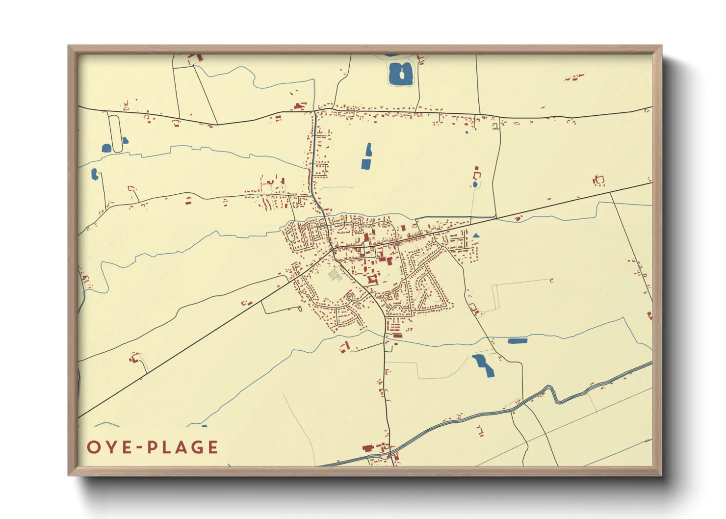 Une affiche de carte sur Oye-Plage