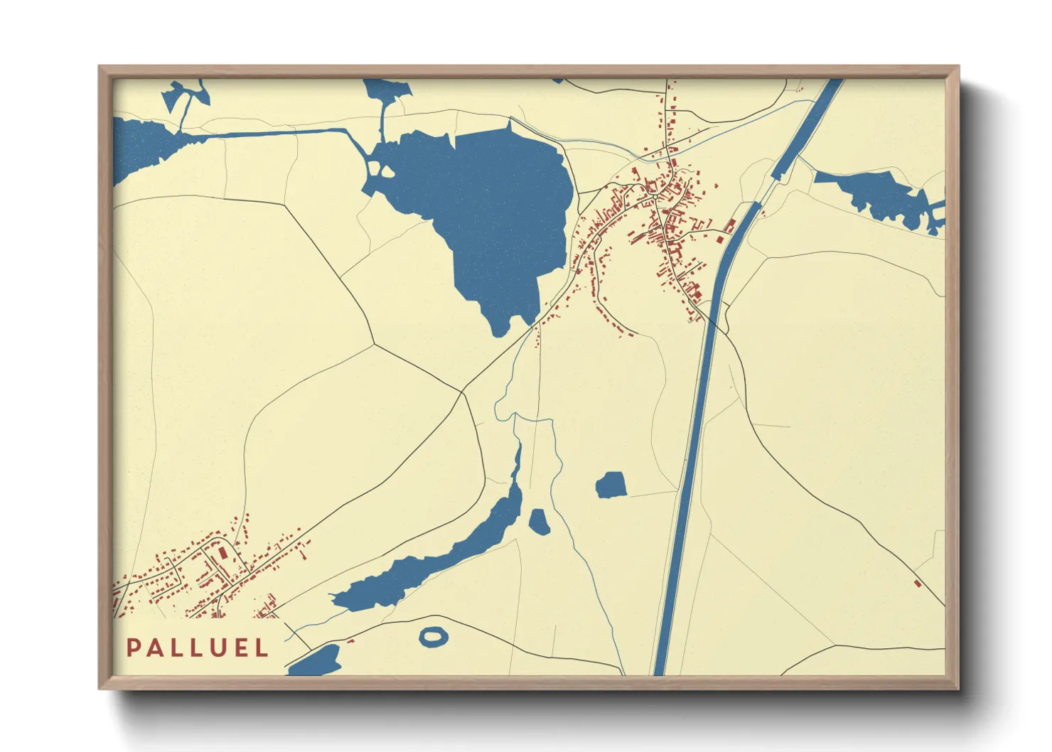 Une affiche de carte sur Palluel