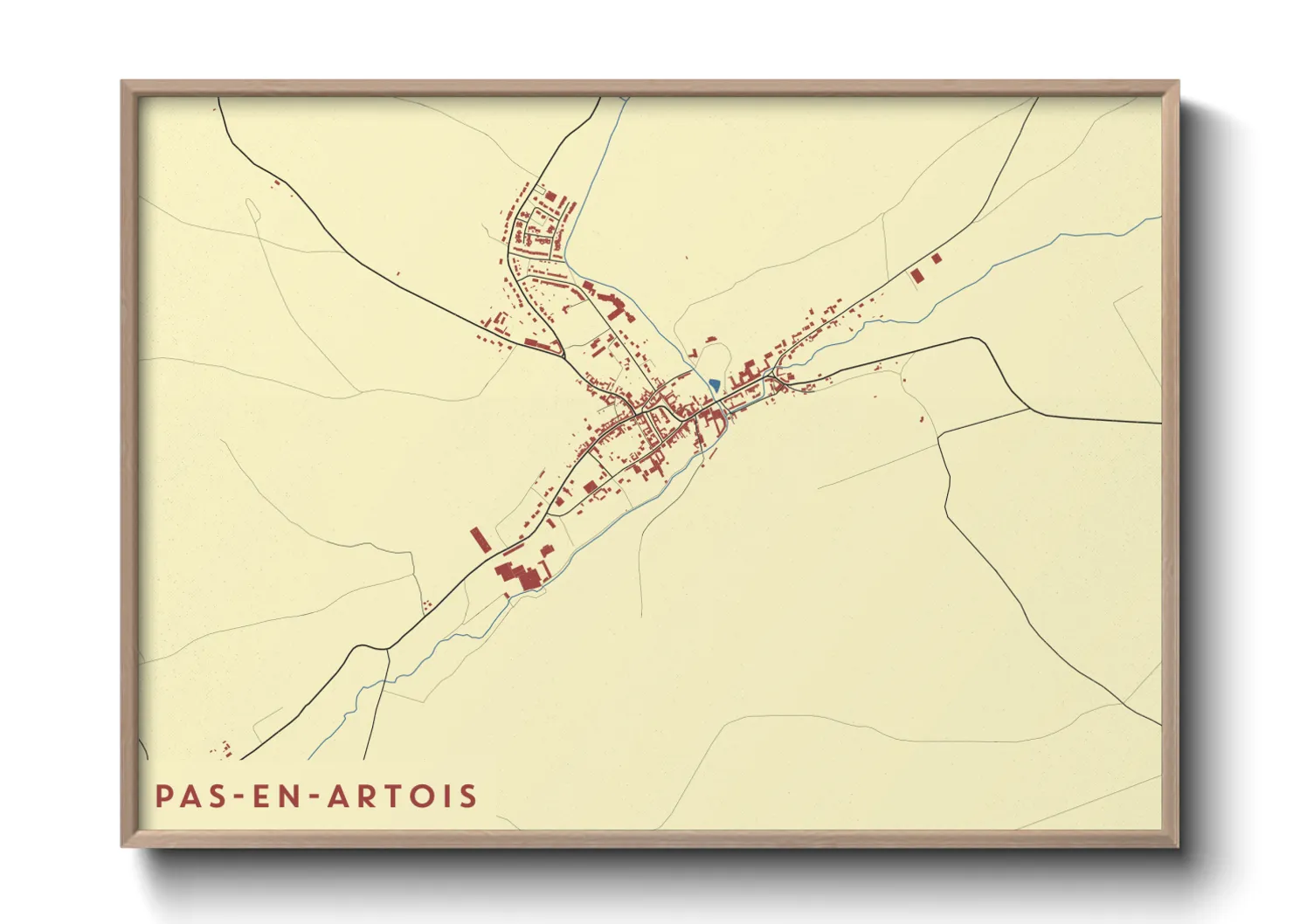 Une affiche de carte sur Pas-en-Artois