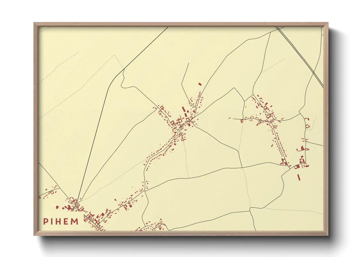 Une affiche de carte sur Pihem