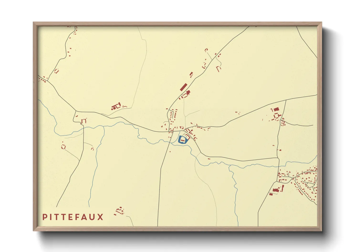 Une affiche de carte sur Pittefaux